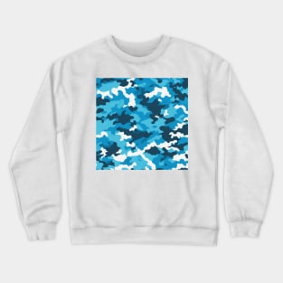 SKY BLUE CAMOUFLAGE DESIGN, IPHONE CASE AND MORE Crewneck Sweatshirt